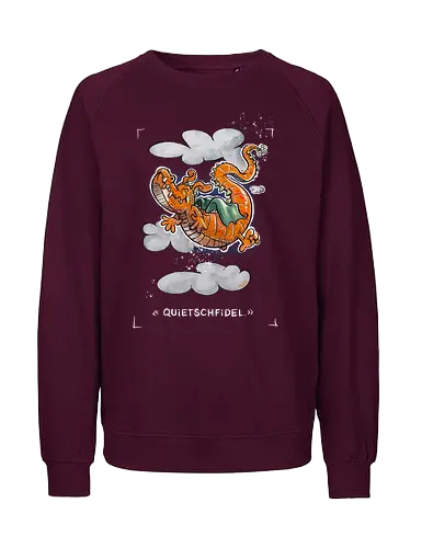 Quietschfidel. - Drache, Monsta, Monster, lustig, Cartoon - Fairtrade Sweatshirt