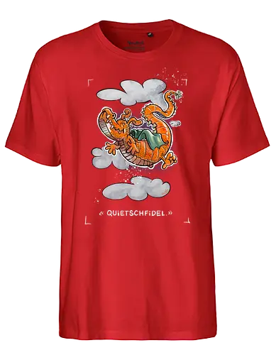 Quietschfidel. - Drache, Monsta, Monster, lustig, Cartoon - Fairtrade T-Shirt