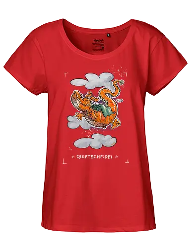 Quietschfidel. - Drache, Monsta, Monster, lustig, Cartoon - Fairtrade Girl Shirt