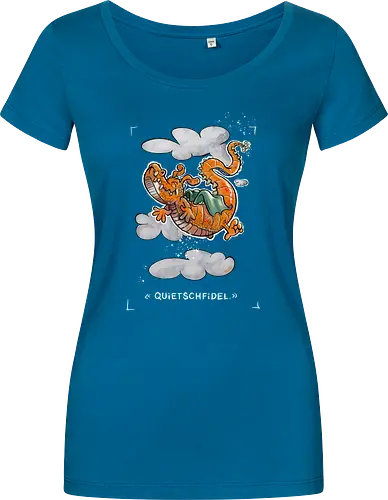 Quietschfidel. - Drache, Monsta, Monster, lustig, Cartoon - Women T-Shirt