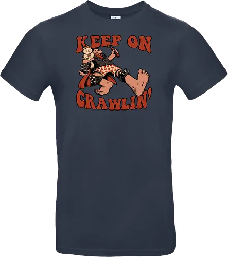 Keep on Crawlin' - Nerd, Geek, Fantasy, Adventure, Rpg, Litrpg, Book, Books, Bookworm, Science Fantasy, Science Fiction, Scifi, Cat, Pet, Donut, Funny, Post-apocalyptic, Apocalypse, Post Apocalyptic, Apocalyptic Cats, Postapocalypse, Post-apocalypse, Poster, Keep On - Standard T-Shirt