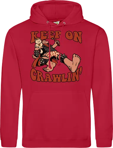 Keep on Crawlin' - Nerd, Geek, Fantasy, Adventure, Rpg, Litrpg, Book, Books, Bookworm, Science Fantasy, Science Fiction, Scifi, Cat, Pet, Donut, Funny, Post-apocalyptic, Apocalypse, Post Apocalyptic, Apocalyptic Cats, Postapocalypse, Post-apocalypse, Poster, Keep On - Standard Hoodie
