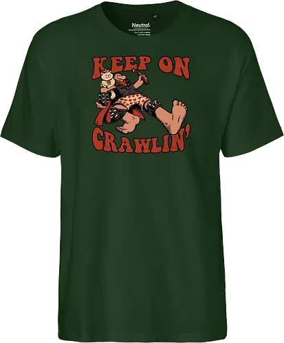 Keep on Crawlin' - Nerd, Geek, Fantasy, Adventure, Rpg, Litrpg, Book, Books, Bookworm, Science Fantasy, Science Fiction, Scifi, Cat, Pet, Donut, Funny, Post-apocalyptic, Apocalypse, Post Apocalyptic, Apocalyptic Cats, Postapocalypse, Post-apocalypse, Poster, Keep On - Fairtrade T-Shirt
