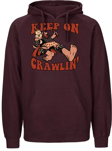 Keep on Crawlin' - Nerd, Geek, Fantasy, Adventure, Rpg, Litrpg, Book, Books, Bookworm, Science Fantasy, Science Fiction, Scifi, Cat, Pet, Donut, Funny, Post-apocalyptic, Apocalypse, Post Apocalyptic, Apocalyptic Cats, Postapocalypse, Post-apocalypse, Poster, Keep On - Fairtrade Hoodie