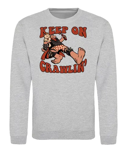 Keep on Crawlin' - Nerd, Geek, Fantasy, Adventure, Rpg, Litrpg, Book, Books, Bookworm, Science Fantasy, Science Fiction, Scifi, Cat, Pet, Donut, Funny, Post-apocalyptic, Apocalypse, Post Apocalyptic, Apocalyptic Cats, Postapocalypse, Post-apocalypse, Poster, Keep On - Sweatshirt