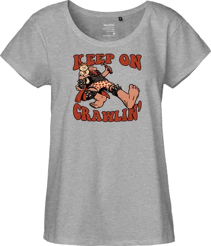 Keep on Crawlin' - Nerd, Geek, Fantasy, Adventure, Rpg, Litrpg, Book, Books, Bookworm, Science Fantasy, Science Fiction, Scifi, Cat, Pet, Donut, Funny, Post-apocalyptic, Apocalypse, Post Apocalyptic, Apocalyptic Cats, Postapocalypse, Post-apocalypse, Poster, Keep On - Fairtrade Girl Shirt
