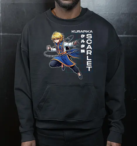 Kurapika - Hunter X Hunter - hxh, kurapika, hunter x hunter, anime gift, jjk, Pirate - Cropped Sweatshirt