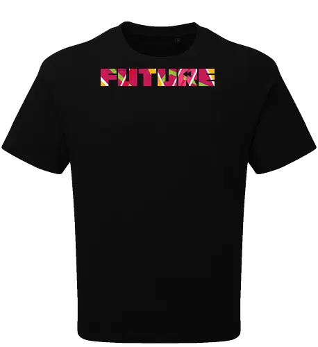 Rewind The Future - 80s, 80s movies, 90s, abstract, colorful, geometric, negative space art, nostalgia, pattern, retro, retro future, retro movies, time travel, vintage - Oversize T-Shirt