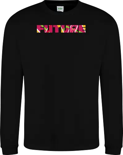 Rewind The Future - 80s, 80s movies, 90s, abstract, colorful, geometric, negative space art, nostalgia, pattern, retro, retro future, retro movies, time travel, vintage - Sweatshirt