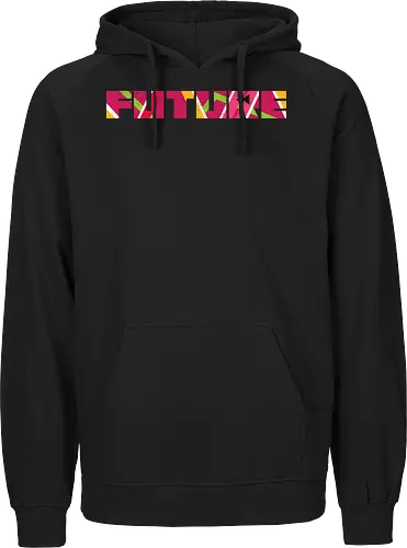 Rewind The Future - 80s, 80s movies, 90s, abstract, colorful, geometric, negative space art, nostalgia, pattern, retro, retro future, retro movies, time travel, vintage - Fairtrade Hoodie