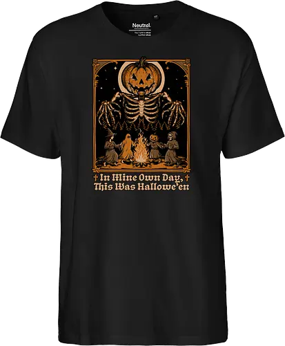 Halloween Medieval Dance - Halloween, Halloween Humor, Halloween Design, Halloween Art, Halloween Aesthetic, Halloween Pumpkin, Halloween Vibes, Spooky, Spooky Season, Creepy, Creepy Cute, Scary, Scary Art, Candy, Pumpkins, Pumpkin, Ghost, Jack-o-lantern, Jack O Lantern Design, Jack O Lantern, Witch, Skeleton, Skull, Forest, Dark, Night, Spirit, Dance, Dancing, Medieval - Fairtrade T-Shirt