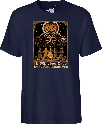 Halloween Medieval Dance - Halloween, Halloween Humor, Halloween Design, Halloween Art, Halloween Aesthetic, Halloween Pumpkin, Halloween Vibes, Spooky, Spooky Season, Creepy, Creepy Cute, Scary, Scary Art, Candy, Pumpkins, Pumpkin, Ghost, Jack-o-lantern, Jack O Lantern Design, Jack O Lantern, Witch, Skeleton, Skull, Forest, Dark, Night, Spirit, Dance, Dancing, Medieval - Fairtrade T-Shirt