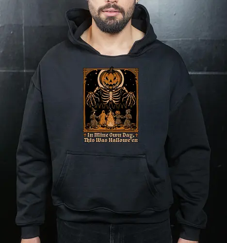 Halloween Medieval Dance - Halloween, Halloween Humor, Halloween Design, Halloween Art, Halloween Aesthetic, Halloween Pumpkin, Halloween Vibes, Spooky, Spooky Season, Creepy, Creepy Cute, Scary, Scary Art, Candy, Pumpkins, Pumpkin, Ghost, Jack-o-lantern, Jack O Lantern Design, Jack O Lantern, Witch, Skeleton, Skull, Forest, Dark, Night, Spirit, Dance, Dancing, Medieval - Cropped Hoodie