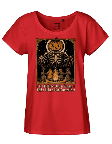 Halloween Medieval Dance - Halloween, Halloween Humor, Halloween Design, Halloween Art, Halloween Aesthetic, Halloween Pumpkin, Halloween Vibes, Spooky, Spooky Season, Creepy, Creepy Cute, Scary, Scary Art, Candy, Pumpkins, Pumpkin, Ghost, Jack-o-lantern, Jack O Lantern Design, Jack O Lantern, Witch, Skeleton, Skull, Forest, Dark, Night, Spirit, Dance, Dancing, Medieval - Fairtrade Girl Shirt