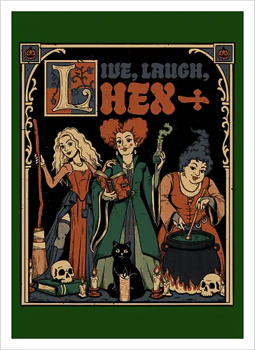 Medieval Witch Sisters - Medieval, Bewitched, Witches, Witchcraft, Witch, Sisters, Movies, Movie, 90s Movies, Old Movies, Classic Movies, Classic Movie, Horror, Horror Comedy, Comedy, Dark Fantasy, Fantasy, Adventure, Pumpkin, Ritual, Dark Ritual, Magic, Magical, Grimoire, Book, Broom, Broomstick, Cat, Black Cat, Potion, Skull, Skulls, Candle, Live Laugh Love, Laugh, Laughing, Quote, Brewing, Brewery, Halloween, Halloween Movie, Halloween Movies, Halloween Design, Halloween Art, Halloween Aesthetic, Halloween Vibes, Classic, Cult Classic - Artprint