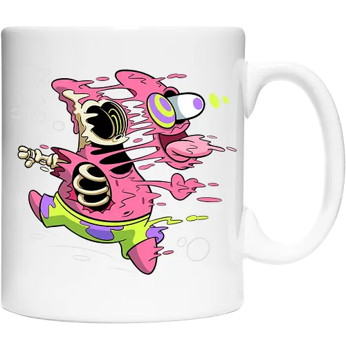 Freaky Stern - Psychedelische Chaos-Kreatur - freaky star, rosa kreatur, horror kunst, creepy cartoon, skelett kunst, body horror, patrick star, seltsame kreatur, dark cartoon, surreal art, Sponge, patrick horror, patrick freaky, patrick star fan art, spongebob horror, cartoon horror, creepy art, horror cartoon, skeleton art, seltsamer charakter, geek art, body horror, dark art, surreal art, creepy cartoon, patrick star art, geek art, pop culture, weird art, psychedelic art, creepy art, monster design, horror cartoon - Cup