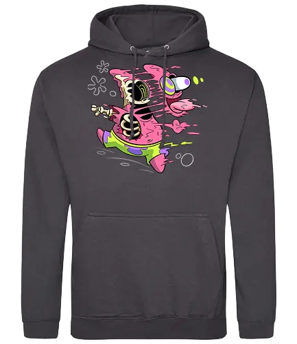 Freaky Stern - Psychedelische Chaos-Kreatur - freaky star, rosa kreatur, horror kunst, creepy cartoon, skelett kunst, body horror, patrick star, seltsame kreatur, dark cartoon, surreal art, Sponge, patrick horror, patrick freaky, patrick star fan art, spongebob horror, cartoon horror, creepy art, horror cartoon, skeleton art, seltsamer charakter, geek art, body horror, dark art, surreal art, creepy cartoon, patrick star art, geek art, pop culture, weird art, psychedelic art, creepy art, monster design, horror cartoon - Standard Hoodie