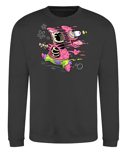 Freaky Stern - Psychedelische Chaos-Kreatur - freaky star, rosa kreatur, horror kunst, creepy cartoon, skelett kunst, body horror, patrick star, seltsame kreatur, dark cartoon, surreal art, Sponge, patrick horror, patrick freaky, patrick star fan art, spongebob horror, cartoon horror, creepy art, horror cartoon, skeleton art, seltsamer charakter, geek art, body horror, dark art, surreal art, creepy cartoon, patrick star art, geek art, pop culture, weird art, psychedelic art, creepy art, monster design, horror cartoon - Sweatshirt