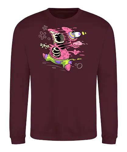 Freaky Stern - Psychedelische Chaos-Kreatur - freaky star, rosa kreatur, horror kunst, creepy cartoon, skelett kunst, body horror, patrick star, seltsame kreatur, dark cartoon, surreal art, Sponge, patrick horror, patrick freaky, patrick star fan art, spongebob horror, cartoon horror, creepy art, horror cartoon, skeleton art, seltsamer charakter, geek art, body horror, dark art, surreal art, creepy cartoon, patrick star art, geek art, pop culture, weird art, psychedelic art, creepy art, monster design, horror cartoon - Sweatshirt