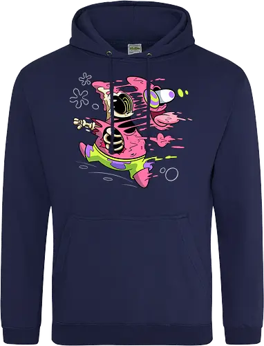 Freaky Stern - Psychedelische Chaos-Kreatur - freaky star, rosa kreatur, horror kunst, creepy cartoon, skelett kunst, body horror, patrick star, seltsame kreatur, dark cartoon, surreal art, Sponge, patrick horror, patrick freaky, patrick star fan art, spongebob horror, cartoon horror, creepy art, horror cartoon, skeleton art, seltsamer charakter, geek art, body horror, dark art, surreal art, creepy cartoon, patrick star art, geek art, pop culture, weird art, psychedelic art, creepy art, monster design, horror cartoon - Standard Hoodie