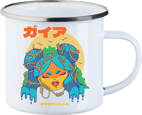 MOTHER NATURE - nature, earth, planet, green, gaia, mother nature, plants - Enamel Mug