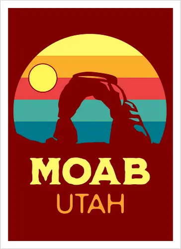 Moab Utah Wüsten Landschaft Sonnenuntergang Outdoor Abenteuer - Artprint