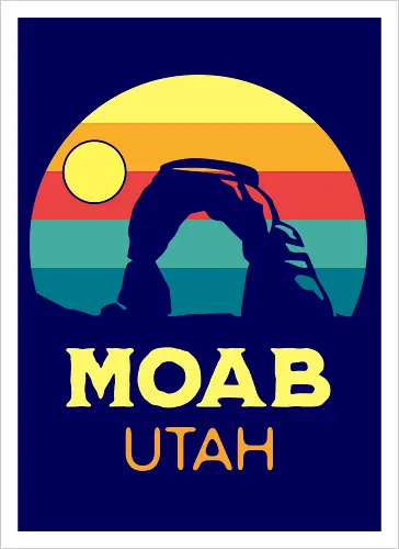 Moab Utah Wüsten Landschaft Sonnenuntergang Outdoor Abenteuer - Artprint