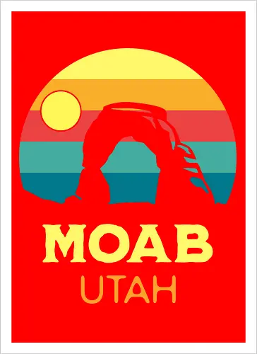 Moab Utah Wüsten Landschaft Sonnenuntergang Outdoor Abenteuer - Artprint