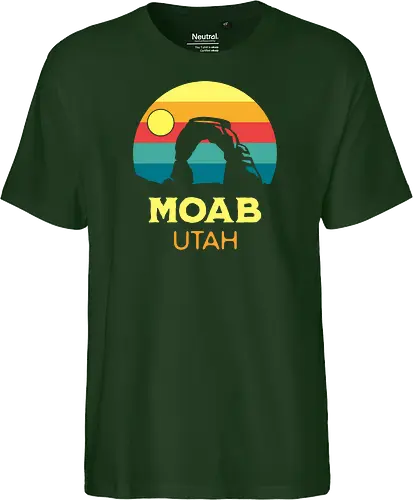 Moab Utah Wüsten Landschaft Sonnenuntergang Outdoor Abenteuer - Fairtrade T-Shirt