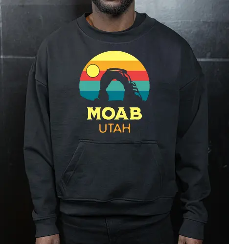 Moab Utah Wüsten Landschaft Sonnenuntergang Outdoor Abenteuer - Cropped Sweatshirt