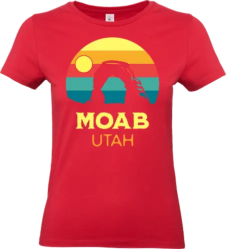 Moab Utah Wüsten Landschaft Sonnenuntergang Outdoor Abenteuer - Standard T-Shirt (Women)