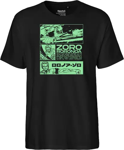 Zoro Roronoa - Straw Hat Pirates Swordman - one, piece, zoro, roronoa, anime, anime gift, jjk, pirate - Fairtrade T-Shirt