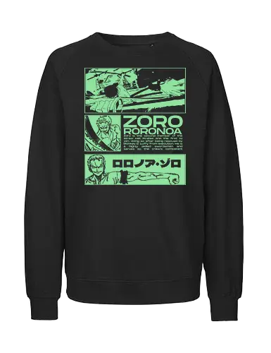 Zoro Roronoa - Straw Hat Pirates Swordman - one, piece, zoro, roronoa, anime, anime gift, jjk, pirate - Fairtrade Sweatshirt