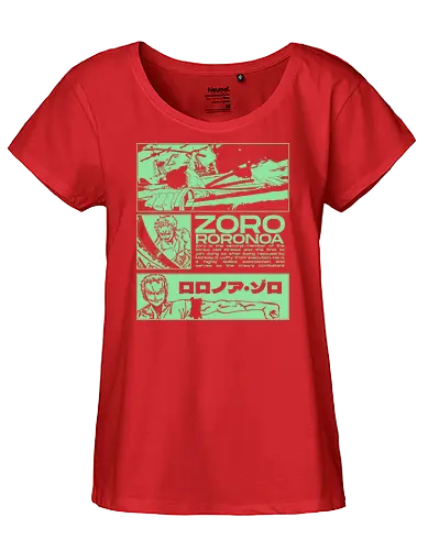 Zoro Roronoa - Straw Hat Pirates Swordman - one, piece, zoro, roronoa, anime, anime gift, jjk, pirate - Fairtrade Girl Shirt