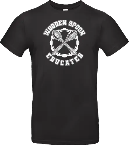 Wooden Spoon Educated - wooden spoon, 70s, 80s, 90s, childhood, funny, funny quote, humor, nostalgia, old school, retro, sarcasm, spoon, vintage, wooden spoon survivor - Standard T-Shirt