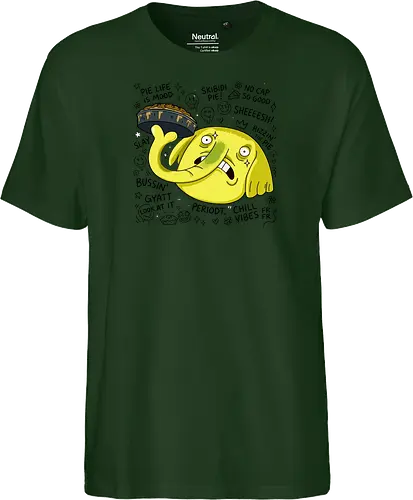 Eine Fliege hat meinen Apfelkuchen berührt – Cartoon - Cartoon, Tree Trunks, Apfelkuchen, Cartoon-Figur, gelber Elefant, schockierter Gesichtsausdruck, Land Ooo, Kuchen, Zeichentrickserie, verzweifeltes Gesicht - Fairtrade T-Shirt