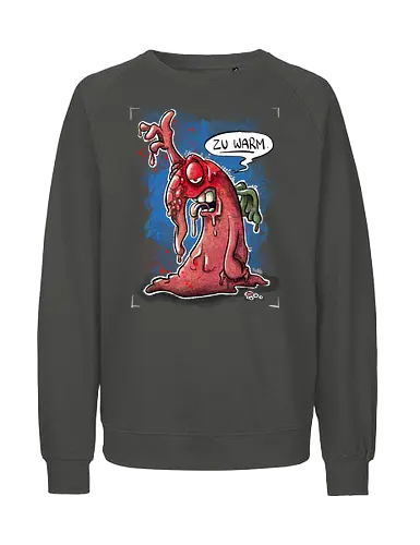 Zu warm. - Monsta, Monster, Hitze, Sommer, warm - Fairtrade Sweatshirt