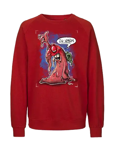 Zu warm. - Monsta, Monster, Hitze, Sommer, warm - Fairtrade Sweatshirt