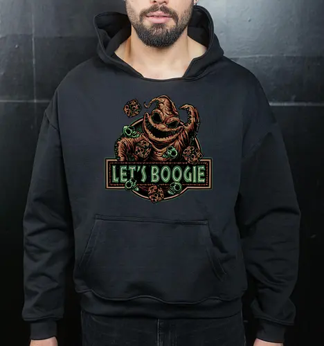 Let’s Boogie - Movie, animated, animation, horror, Halloween, creature, character, fantasy - Cropped Hoodie
