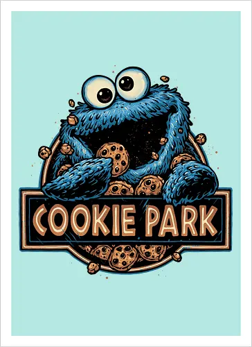 Welcome to Cookie Park - TV show, TV series, kids, monster, muppet, character, cookies, cute, puppet - Artprint