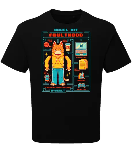 MODEL KIT: ADULTHOOD - model kit, millennials, retro, vintage, gamer, adulthood - Oversize T-Shirt