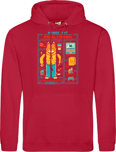 MODEL KIT: ADULTHOOD - model kit, millennials, retro, vintage, gamer, adulthood - Standard Hoodie