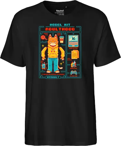 MODEL KIT: ADULTHOOD - model kit, millennials, retro, vintage, gamer, adulthood - Fairtrade T-Shirt