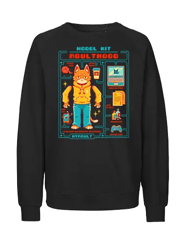 MODEL KIT: ADULTHOOD - model kit, millennials, retro, vintage, gamer, adulthood - Fairtrade Sweatshirt