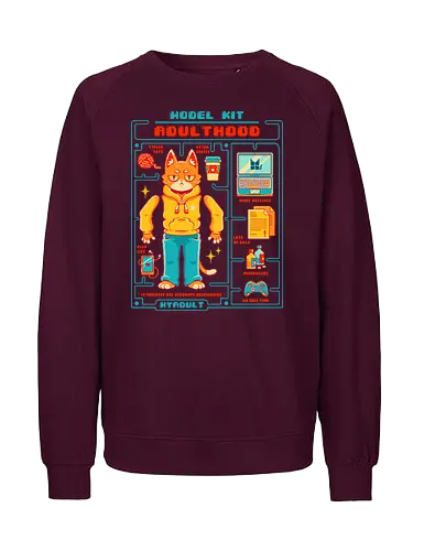 MODEL KIT: ADULTHOOD - model kit, millennials, retro, vintage, gamer, adulthood - Fairtrade Sweatshirt