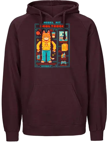 MODEL KIT: ADULTHOOD - model kit, millennials, retro, vintage, gamer, adulthood - Fairtrade Hoodie