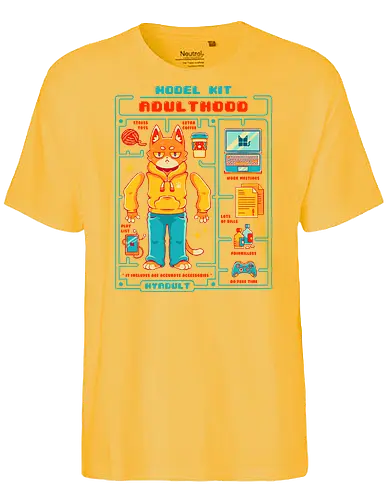 MODEL KIT: ADULTHOOD - model kit, millennials, retro, vintage, gamer, adulthood - Fairtrade T-Shirt