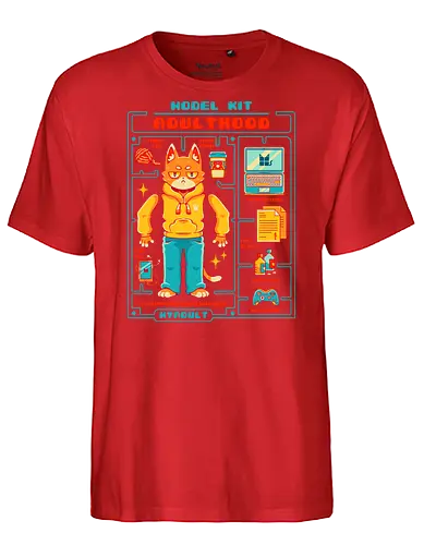 MODEL KIT: ADULTHOOD - model kit, millennials, retro, vintage, gamer, adulthood - Fairtrade T-Shirt