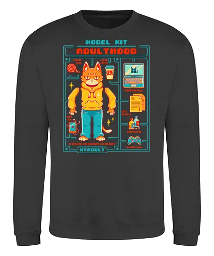 MODEL KIT: ADULTHOOD - model kit, millennials, retro, vintage, gamer, adulthood - Sweatshirt