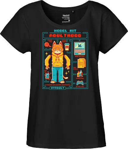 MODEL KIT: ADULTHOOD - model kit, millennials, retro, vintage, gamer, adulthood - Fairtrade Girl Shirt